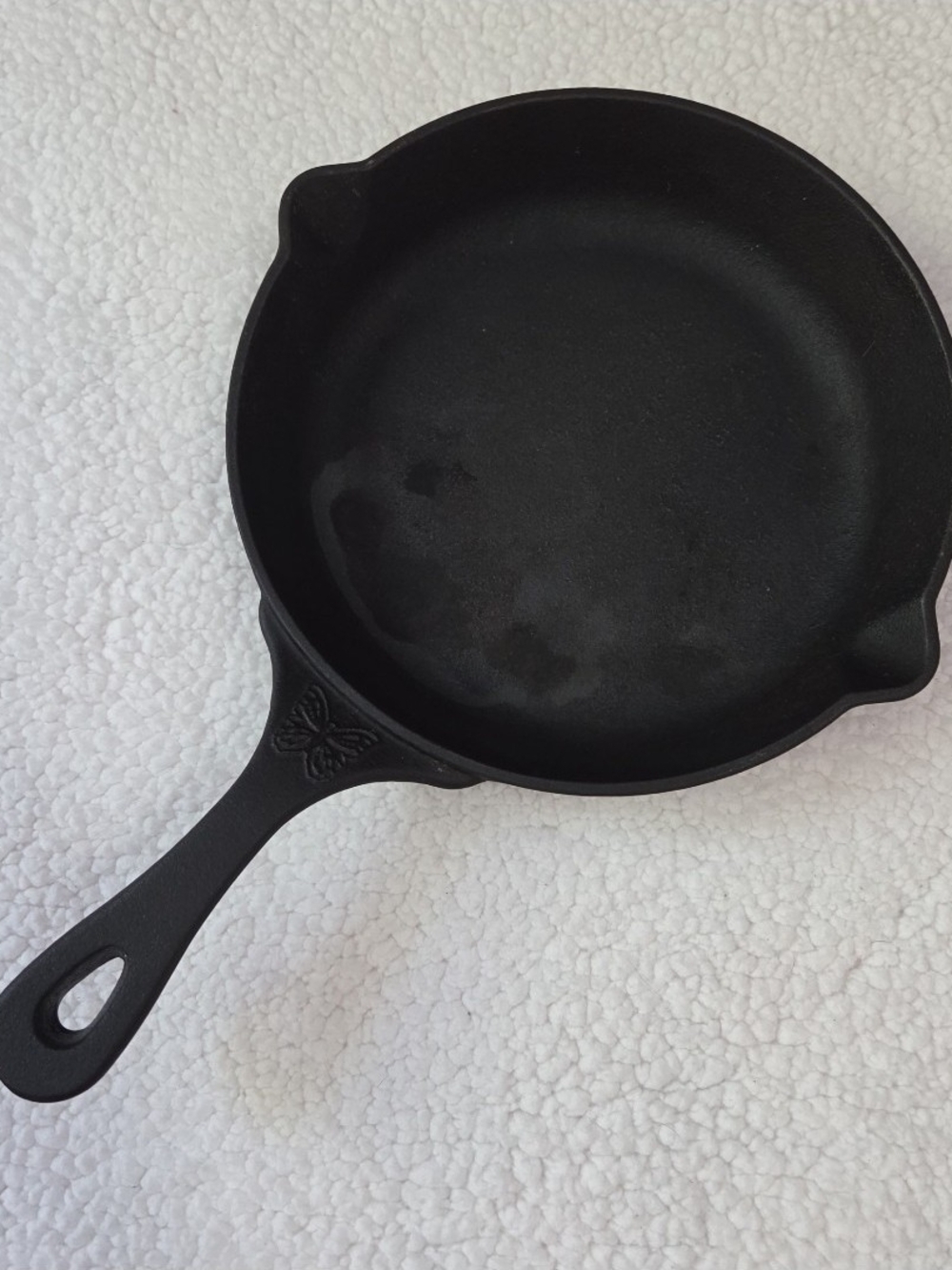 Pioneer Woman Cast Iron Skillet Pan 9in Pour Spouts Timeless Butterfly